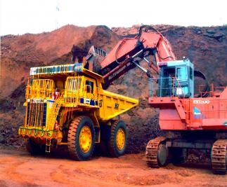 Iron Ore mining operation at Kiriburu Iron Ore Mine--7