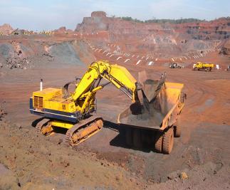 Iron ore excavation at Meghahatuburu Iron Ore Mine--3